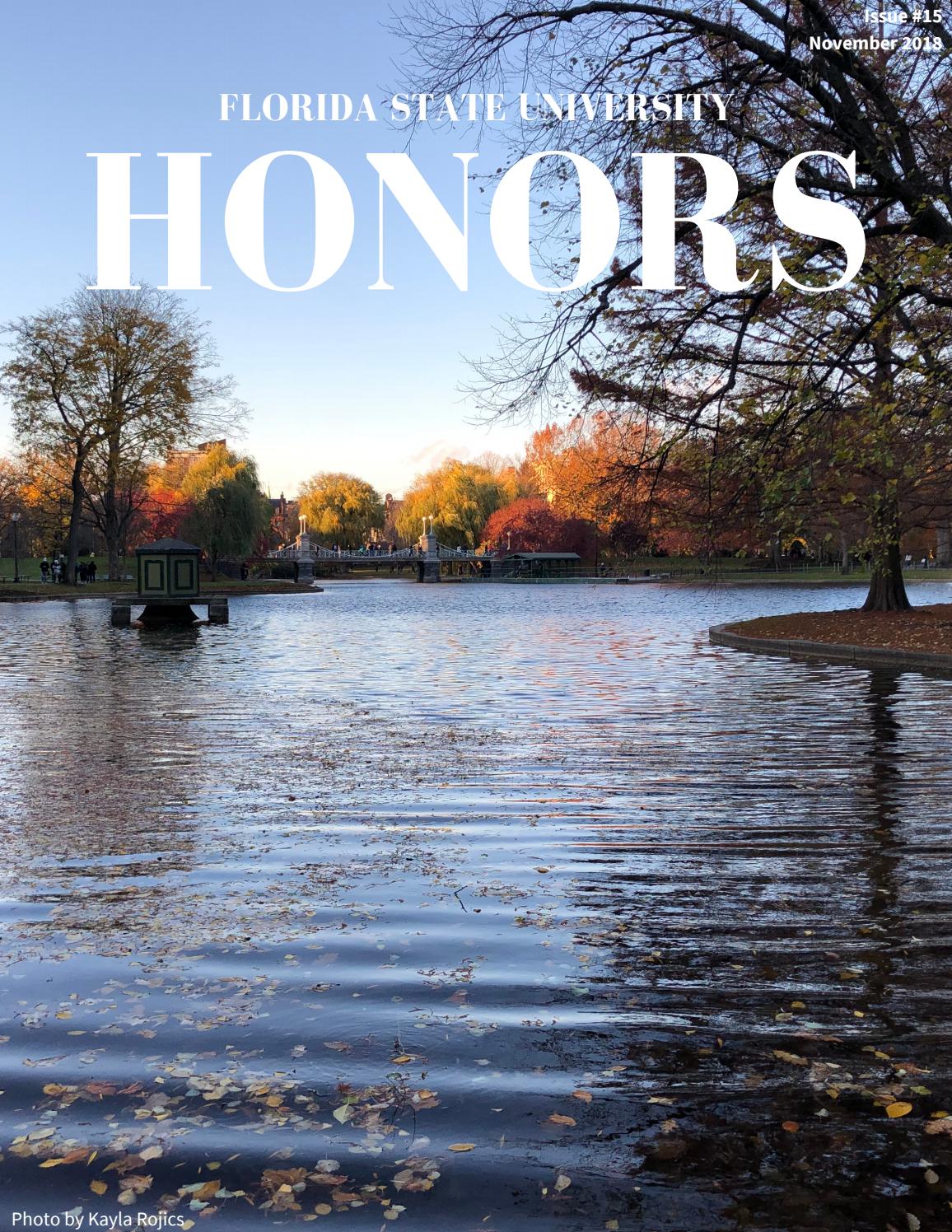 Florida State Honors Program Newsletter Issue 15November 2018 by