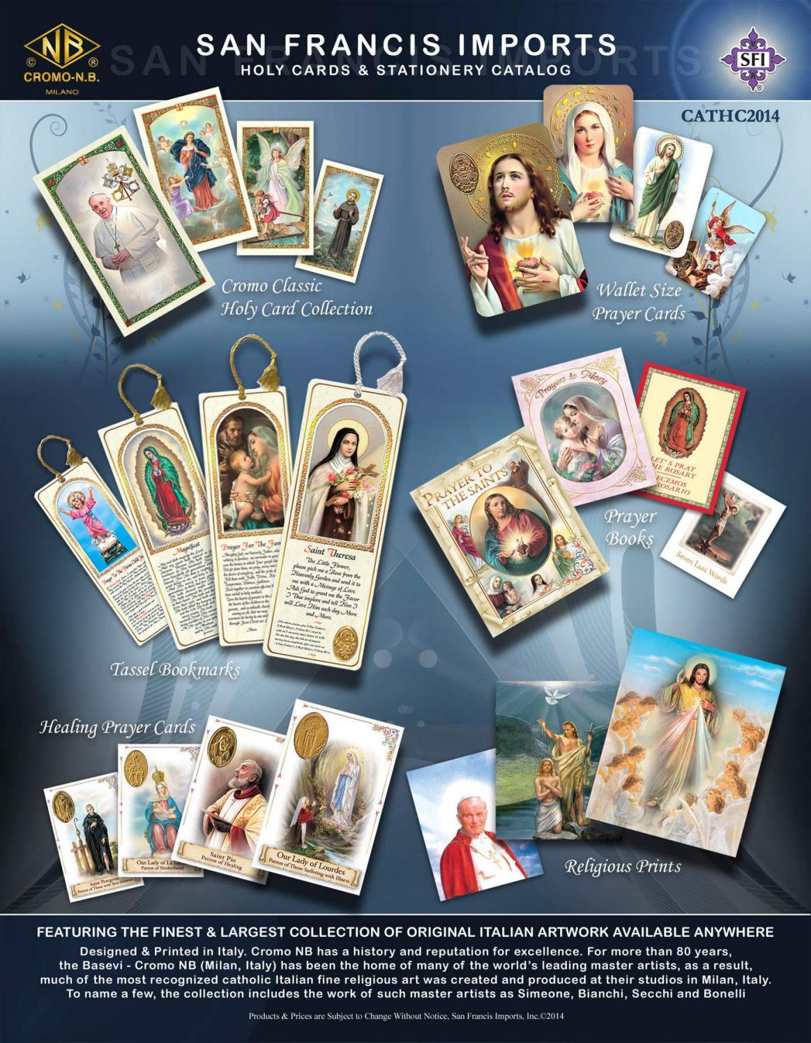 San Francis Imports 2014 Holy Card Catalog by sanfrancis Issuu