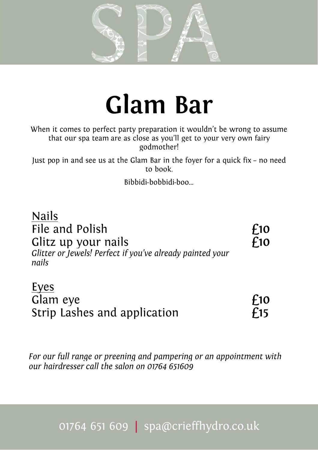 Glam Bar by Crieff Hydro Issuu