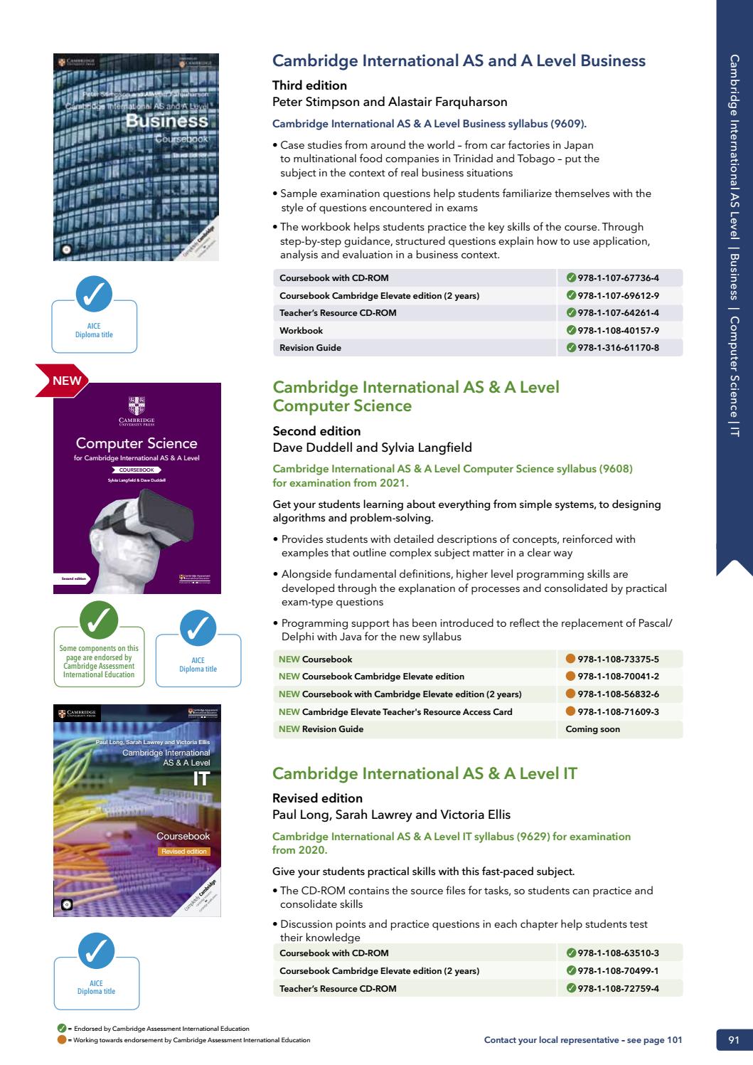 Cambridge International US Catalog by Cambridge University Press
