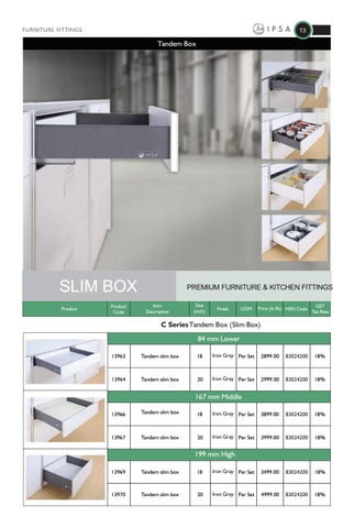 IPSA India Ipsa 家具 fittings 价格表 oct 2018 第 19 页