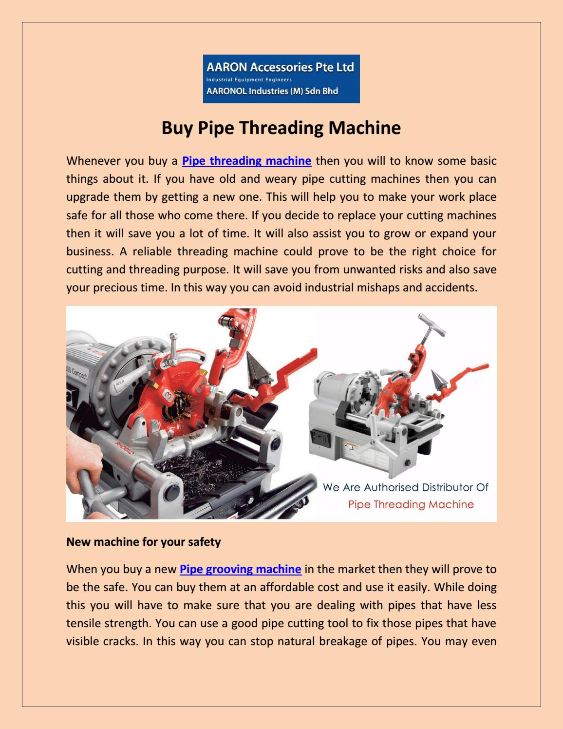 Pipe threading machine by Amelia Lim Issuu