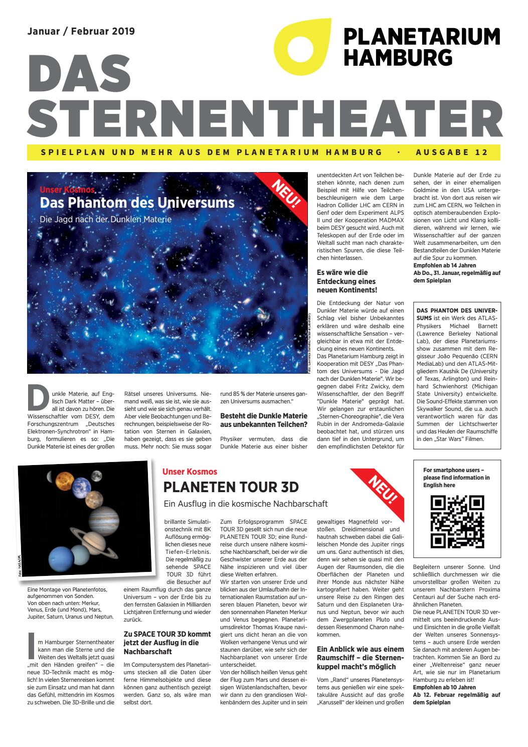 Programm Planetarium Hh Januar Februar 2019 By Planetarium