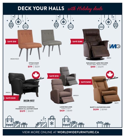 WorldWide Furniture 家具目录 · Worldwide Furniture - Deck your halls with Holiday Deals 第 6 页