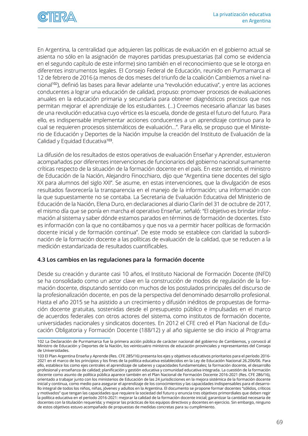 La privatización educativa en Argentina by Education International - Issuu