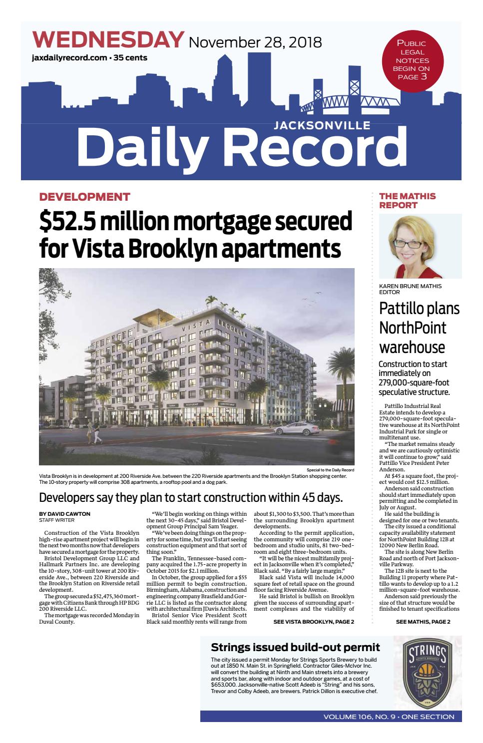Jacksonville Daily Record 11 28 18 By Daily Record Observer Llc