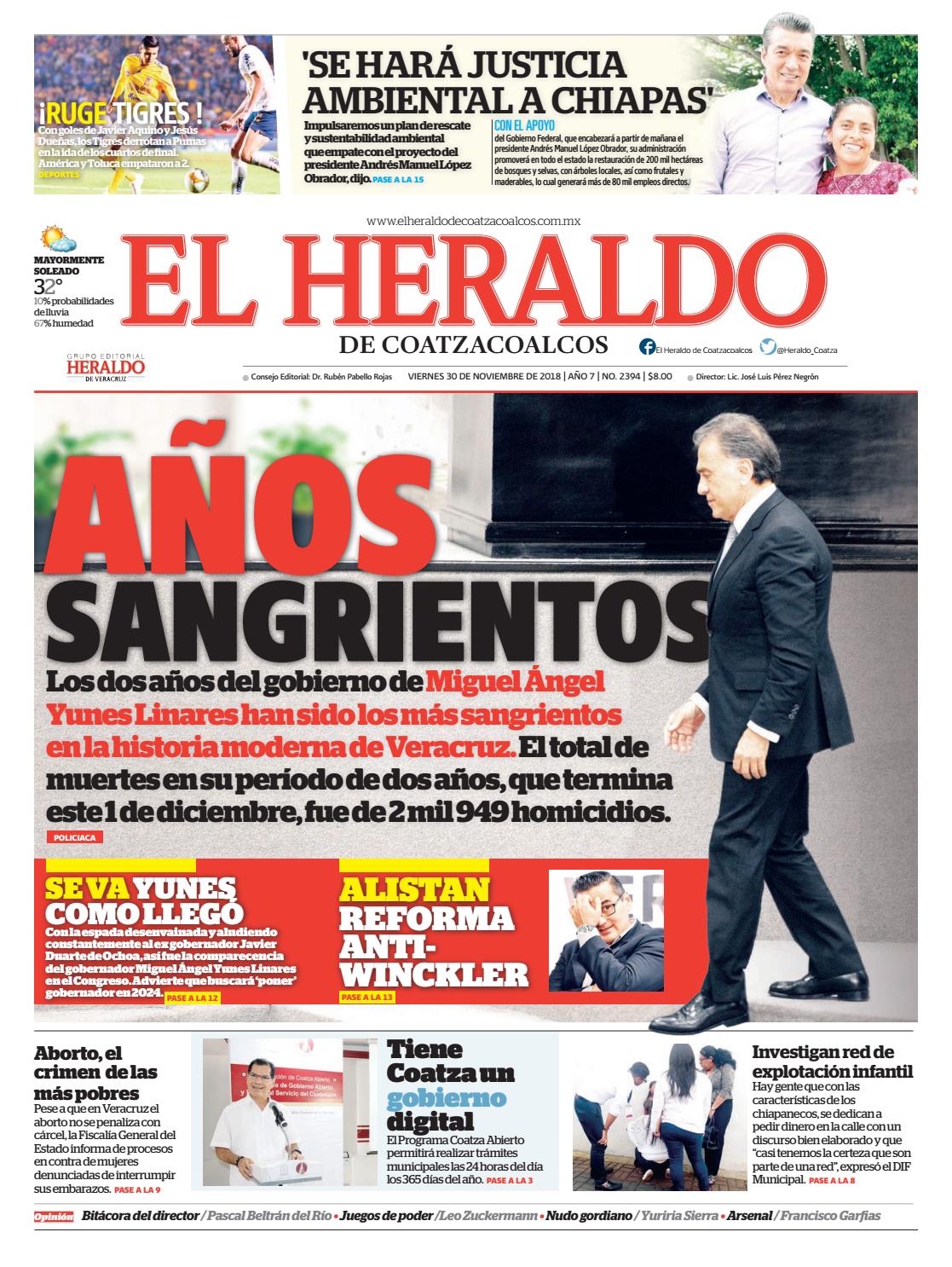 El Heraldo De 30 Noviembre Coatzacoalcos 2018 3ulJ1c5TKF