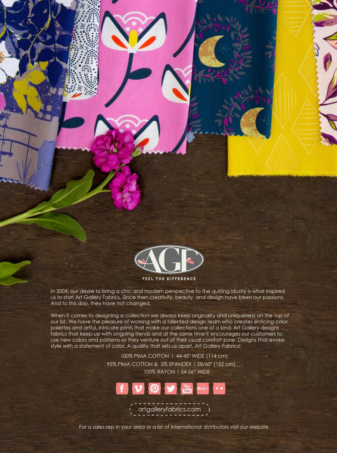 AGF Fabric Collections Jan - April 2019 - Consumer by Art Gallery Fabrics ®  - Issuu