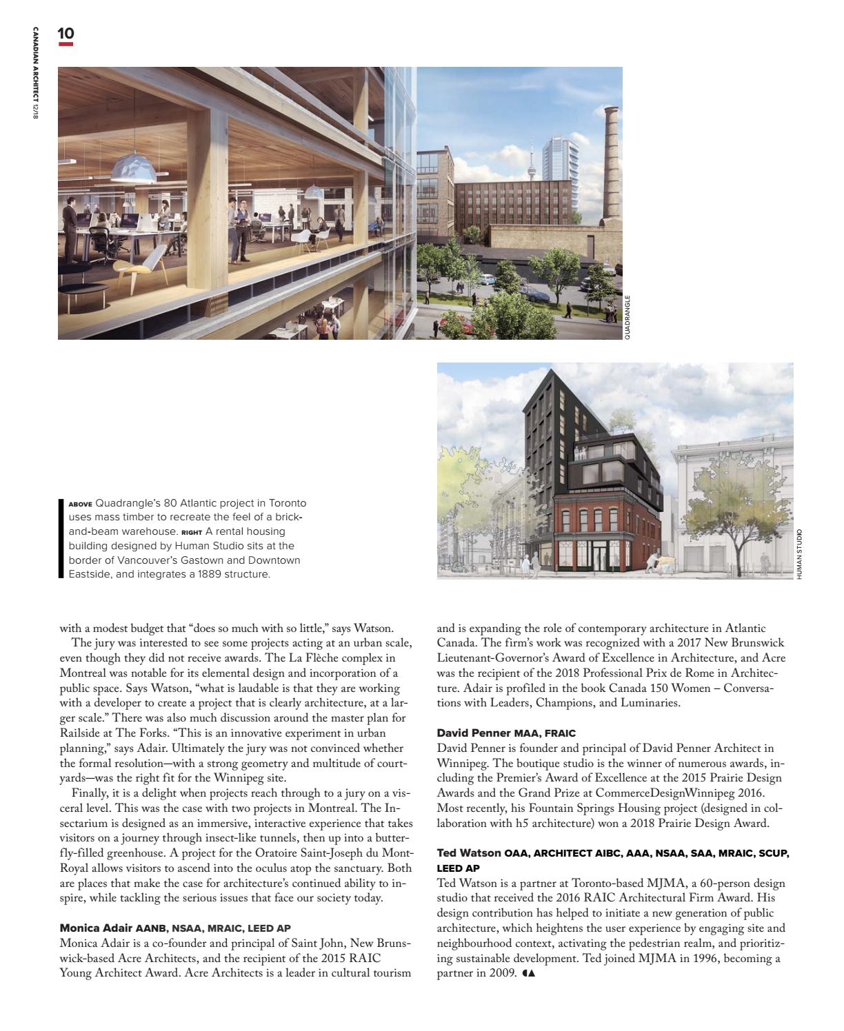 canadian architect december 2018 by iq business media issuu prairie design awards