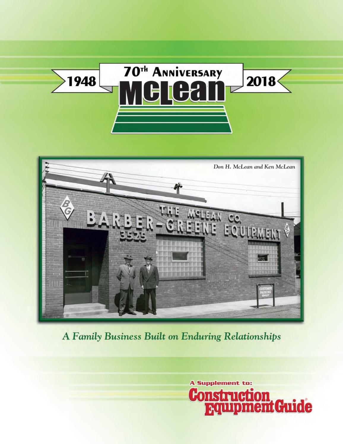 McLean Anniversary Issue by Construction Equipment Guide Issuu
