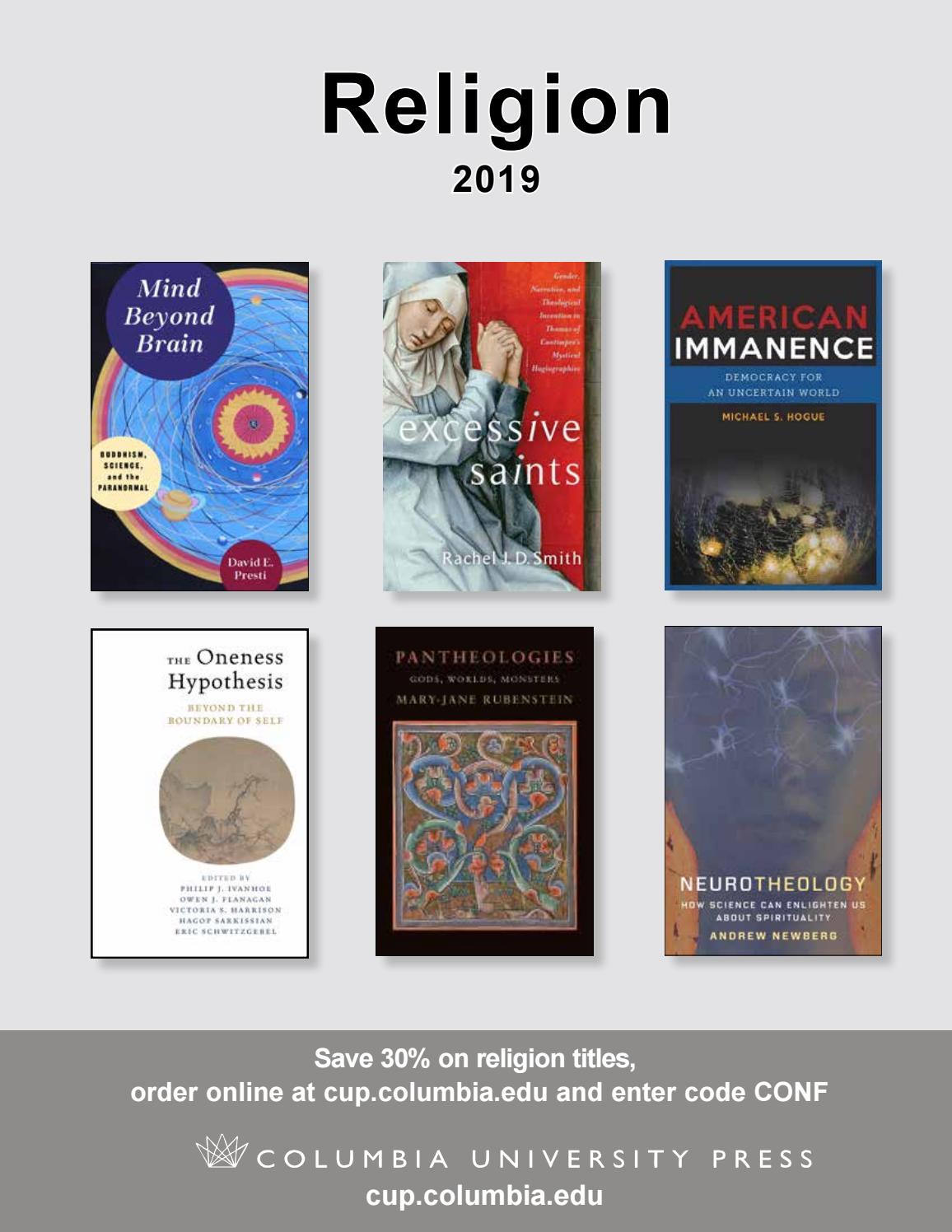 2019 Columbia University Press Religion Catalog by Columbia University