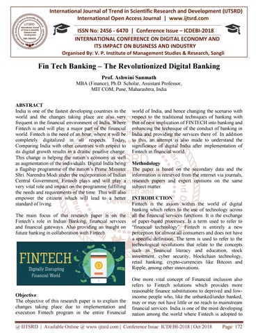 Fin Tech Banking The Revolutionized Digital Banking By