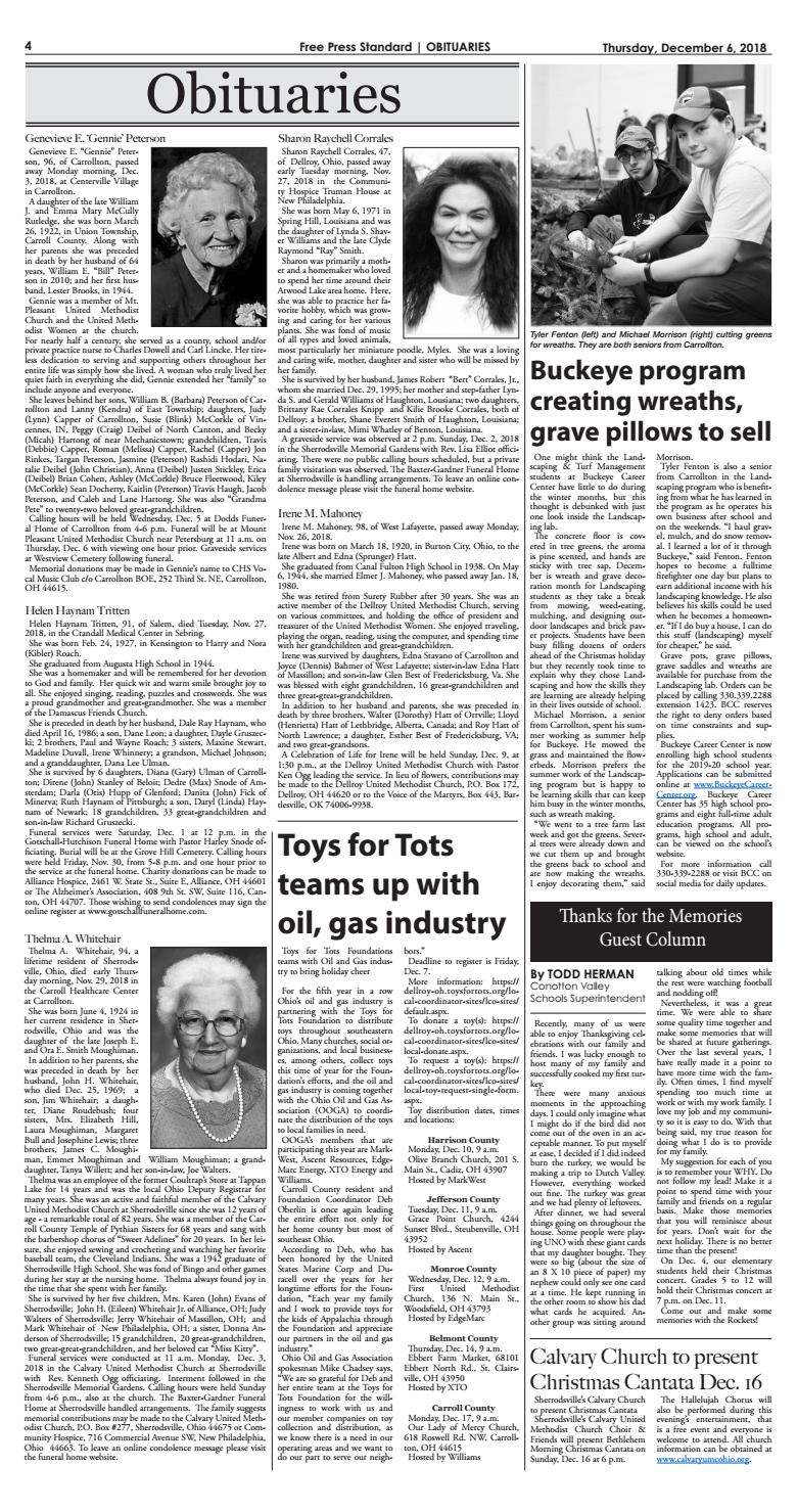 The Free Press Standard December 6 2018 By Schloss Media Issuu