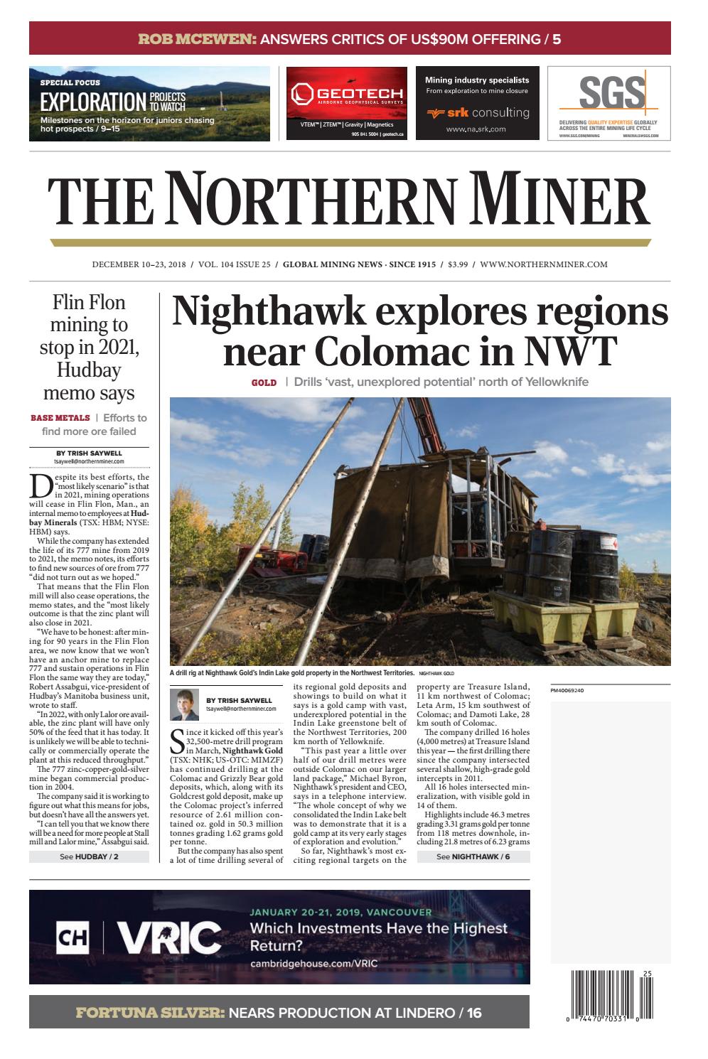 165 Niocorp Appoints Mr Mark A Smith >> The Northern Miner December 10 2018 Issue By The Northern 165 Niocorp Appoints Mr Mark A Smith >> The Northern Miner December 10 2018 Issue By The Northern