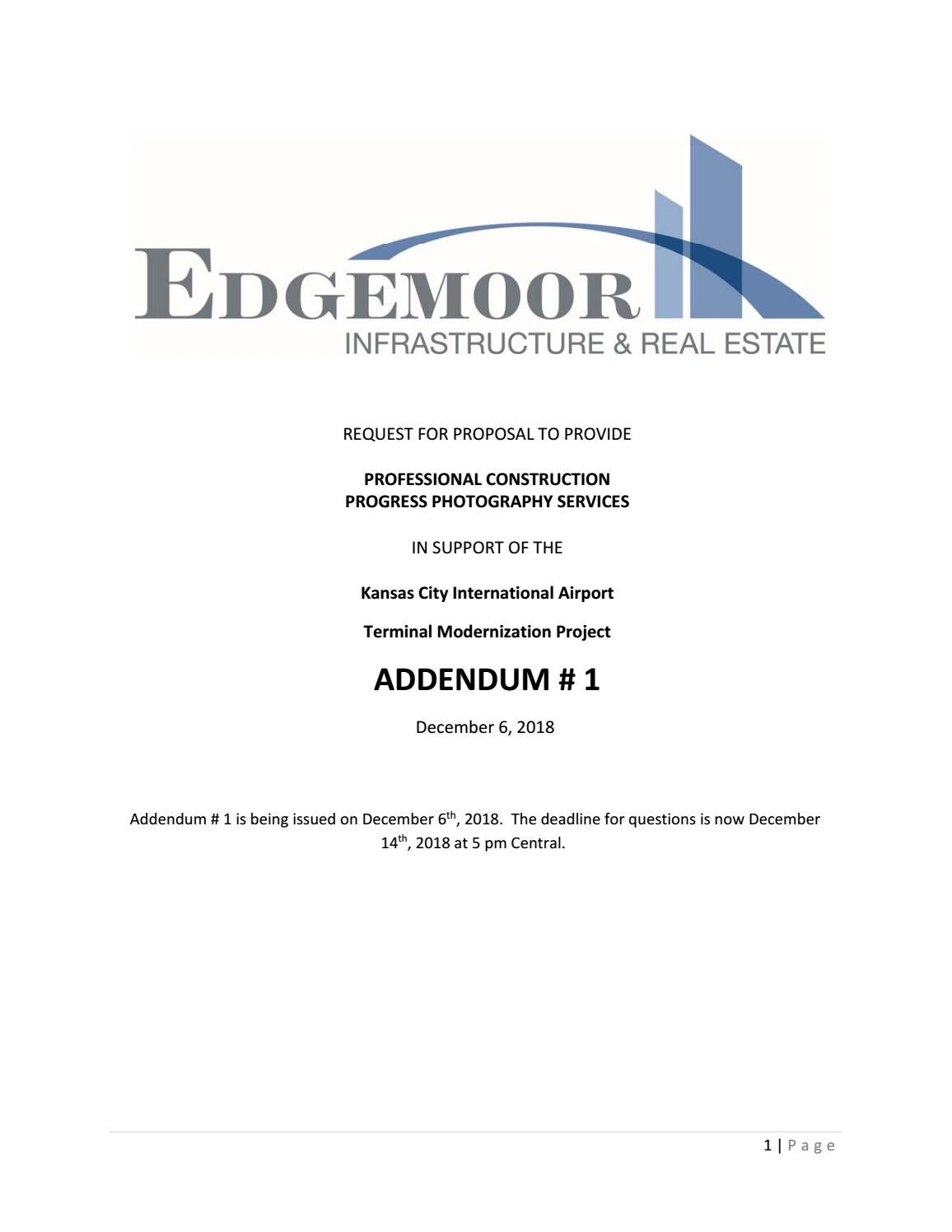 20181206 KCI Construction Photography RFP Addendum 1 by Edgemoor