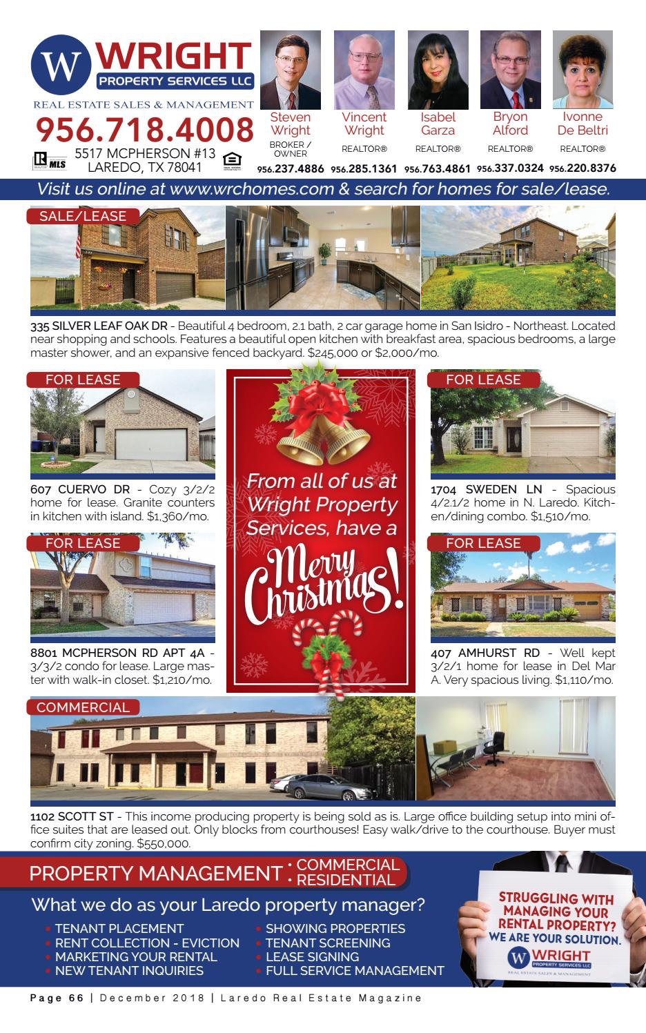 Laredo Real Estate Magazine December 2018 by Laredo Real Estate