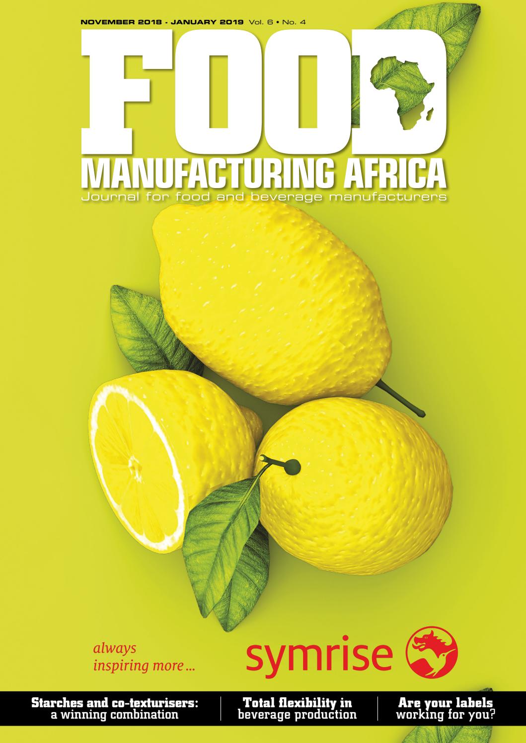 Food Manufacturing Africa Q4 2018 by New Media B2B Issuu