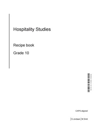 Gr 10-Hospitality Studies Study Guide 2 by Impaq - Issuu