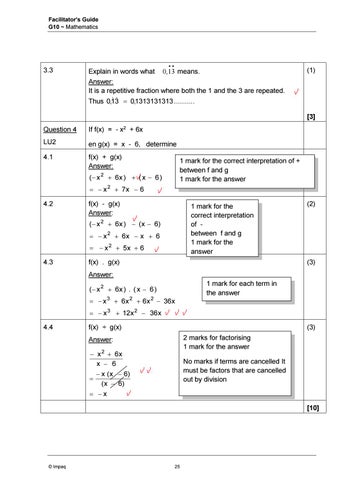 Gr 10-Mathematics-Facilitator's Guide by Impaq - Issuu