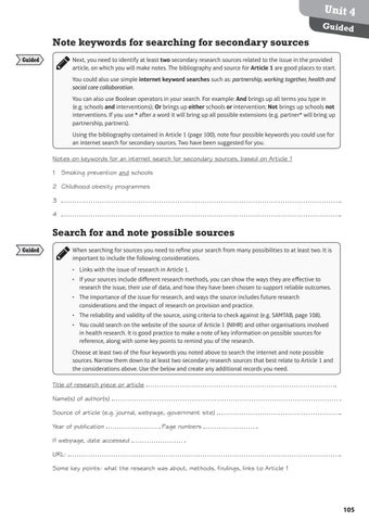 Unit 4: Enquiries into Current Research in Health and Social Care by ...