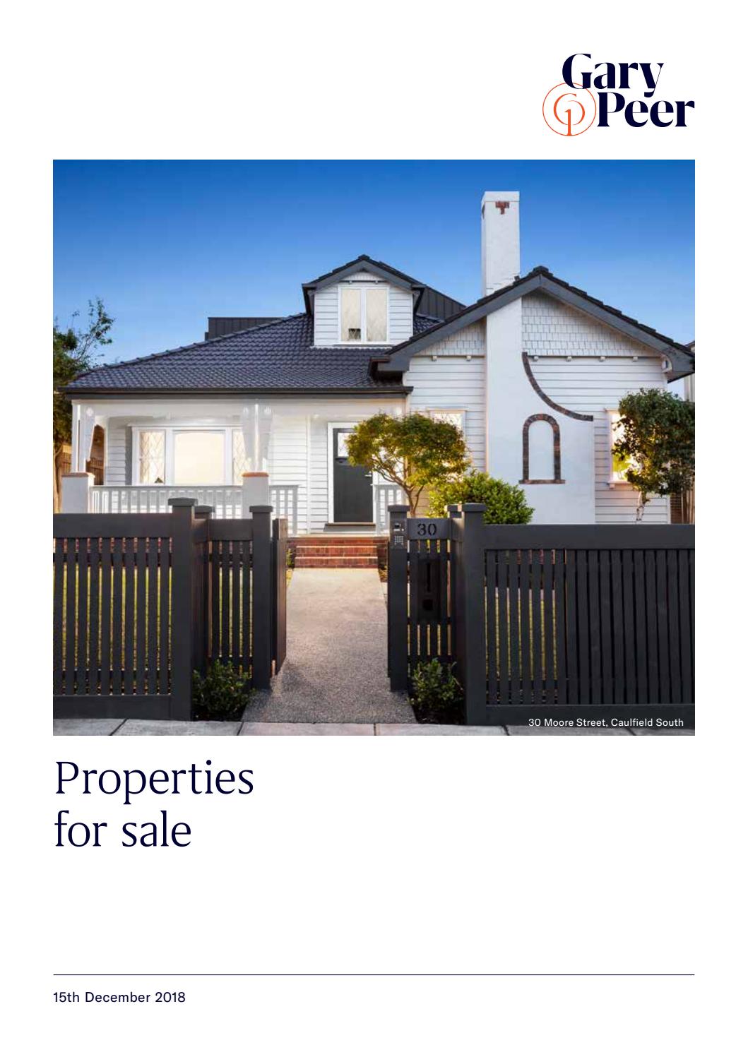 Gary Peer Properties For Sale 15th December 2018 by Gary Peer