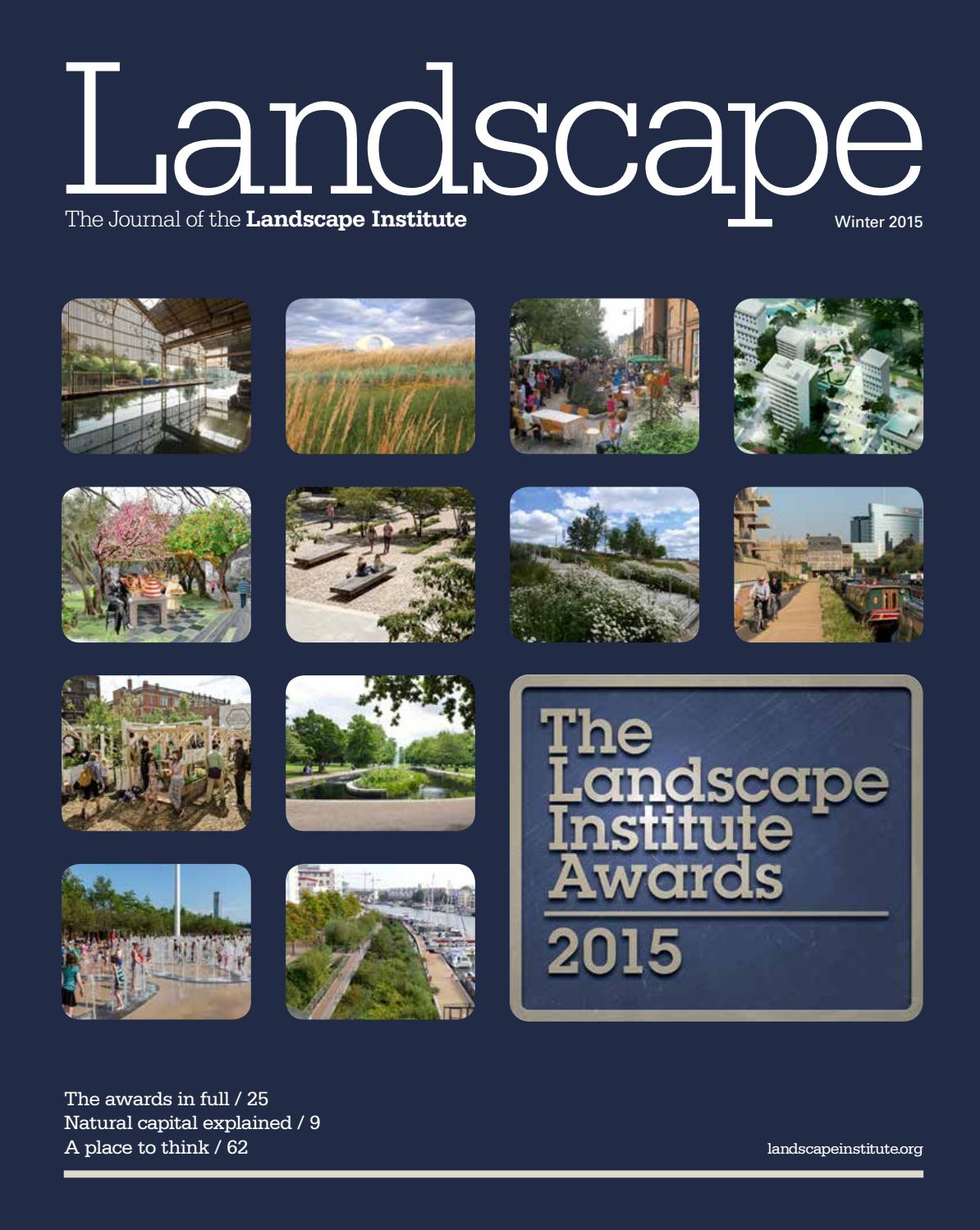 Landscape Journal Winter 2015 by Landscape, the journal of the