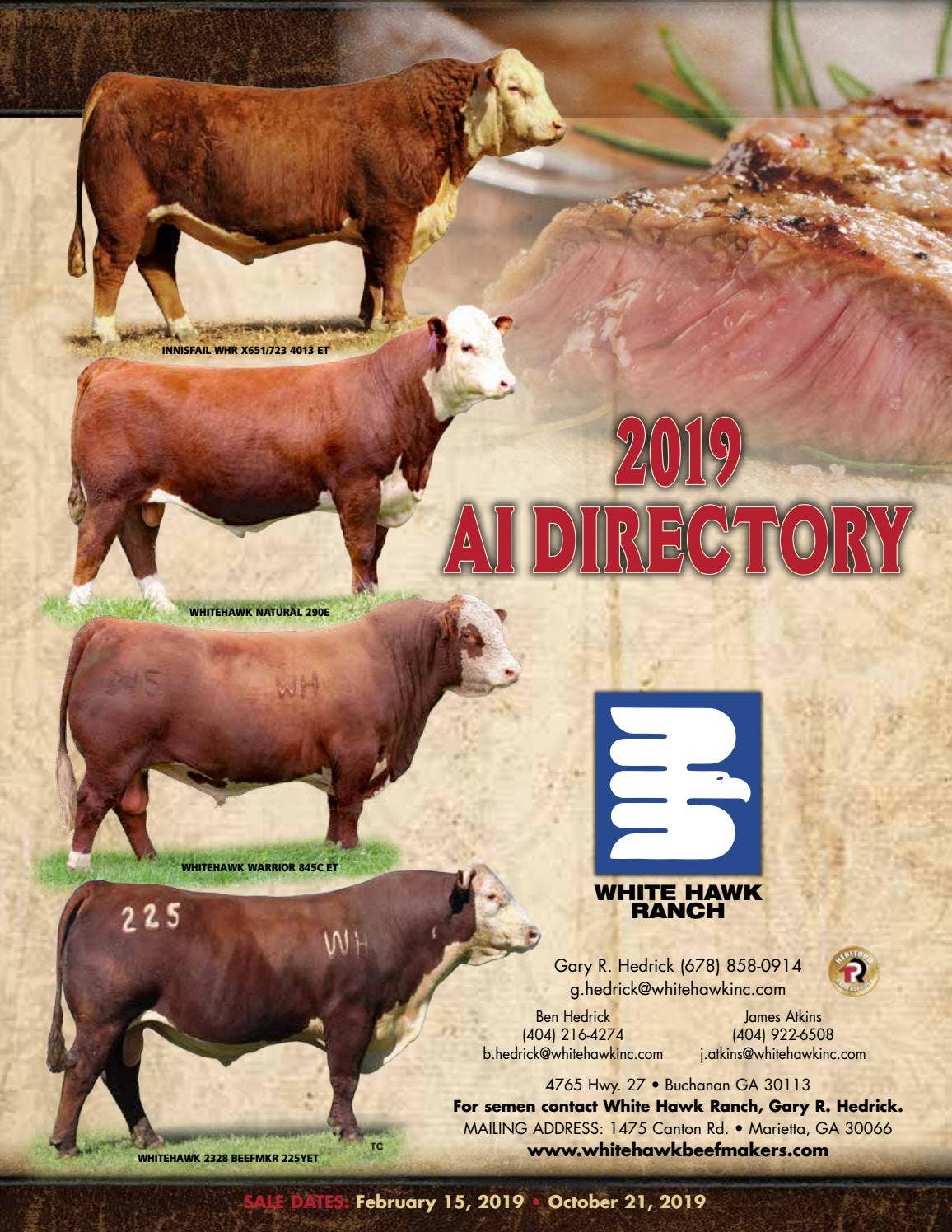 Whitehawk Ranch Logo White Hawk Ranch 2019 AI Directory by American Hereford Association - Issuu