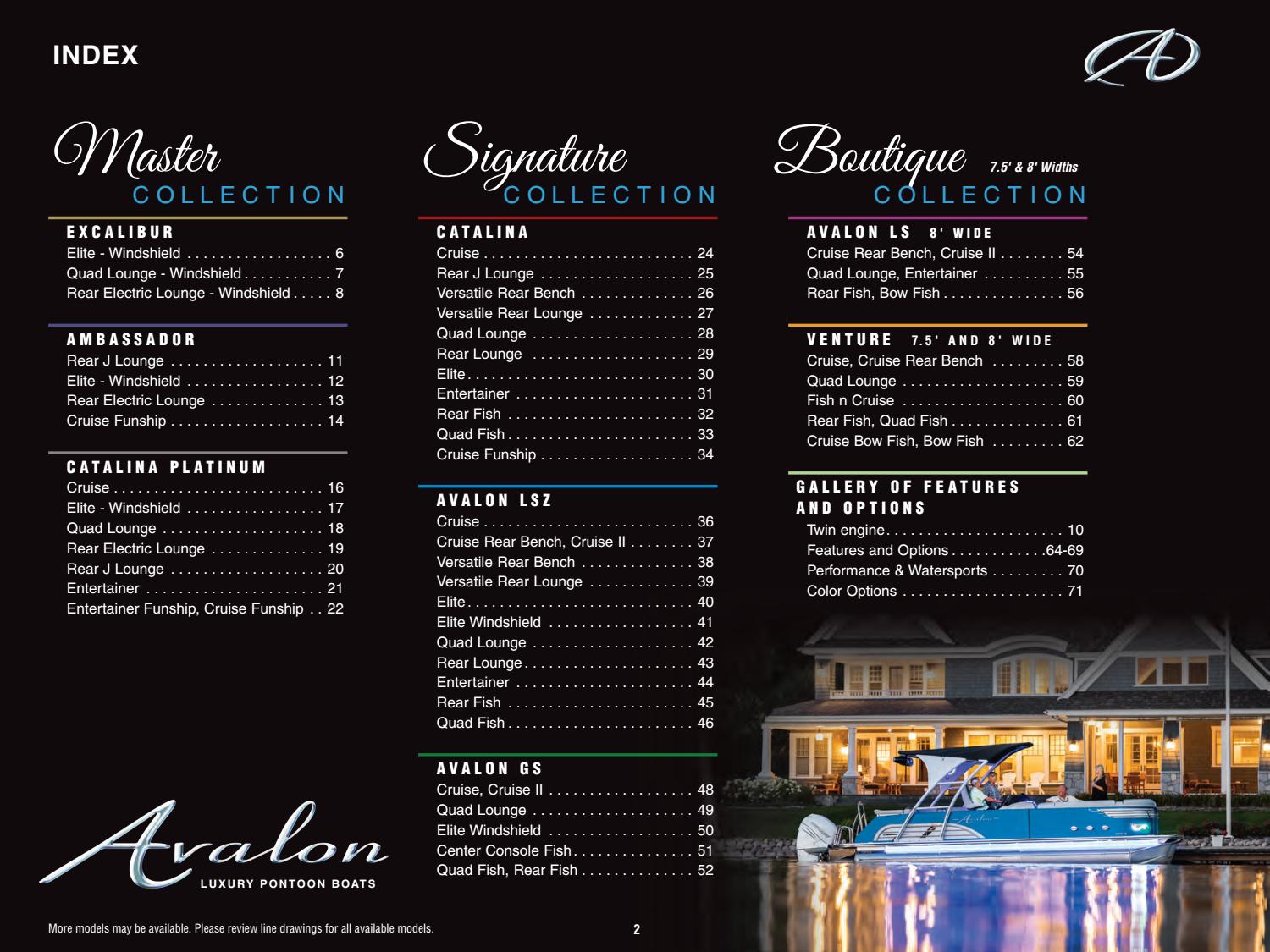 2019 Avalon Pontoons Brochure by avalonpontoons Issuu
