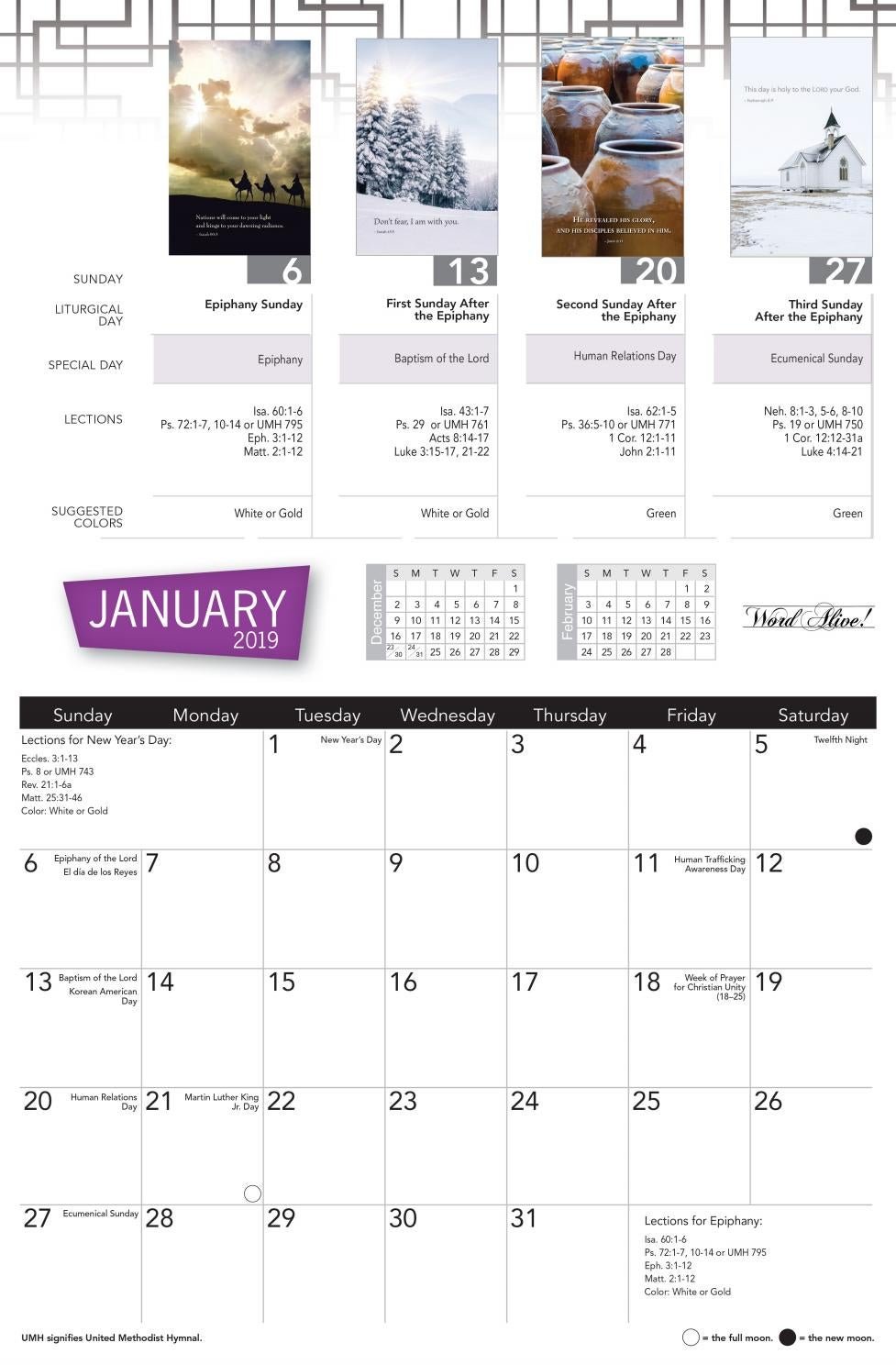 Word Alive 2019 Calendar by United Methodist Publishing HouseCokesbury
