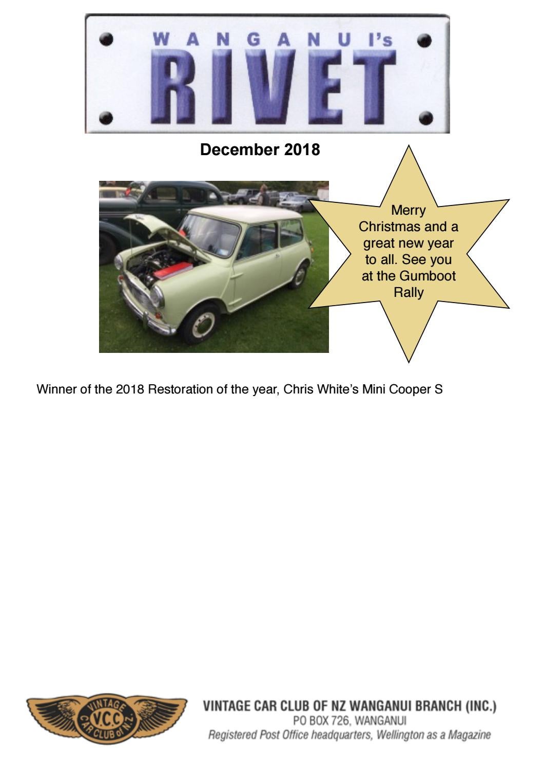 Wanganui VCC December 2018 by Vintage Car Club of New Zealand Issuu