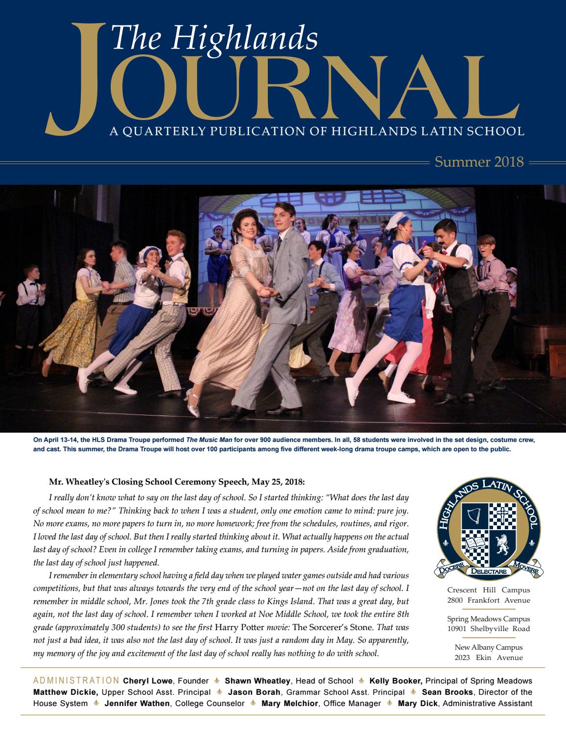 The Highlands Latin Journal Summer 2018 by Memoria Press Issuu