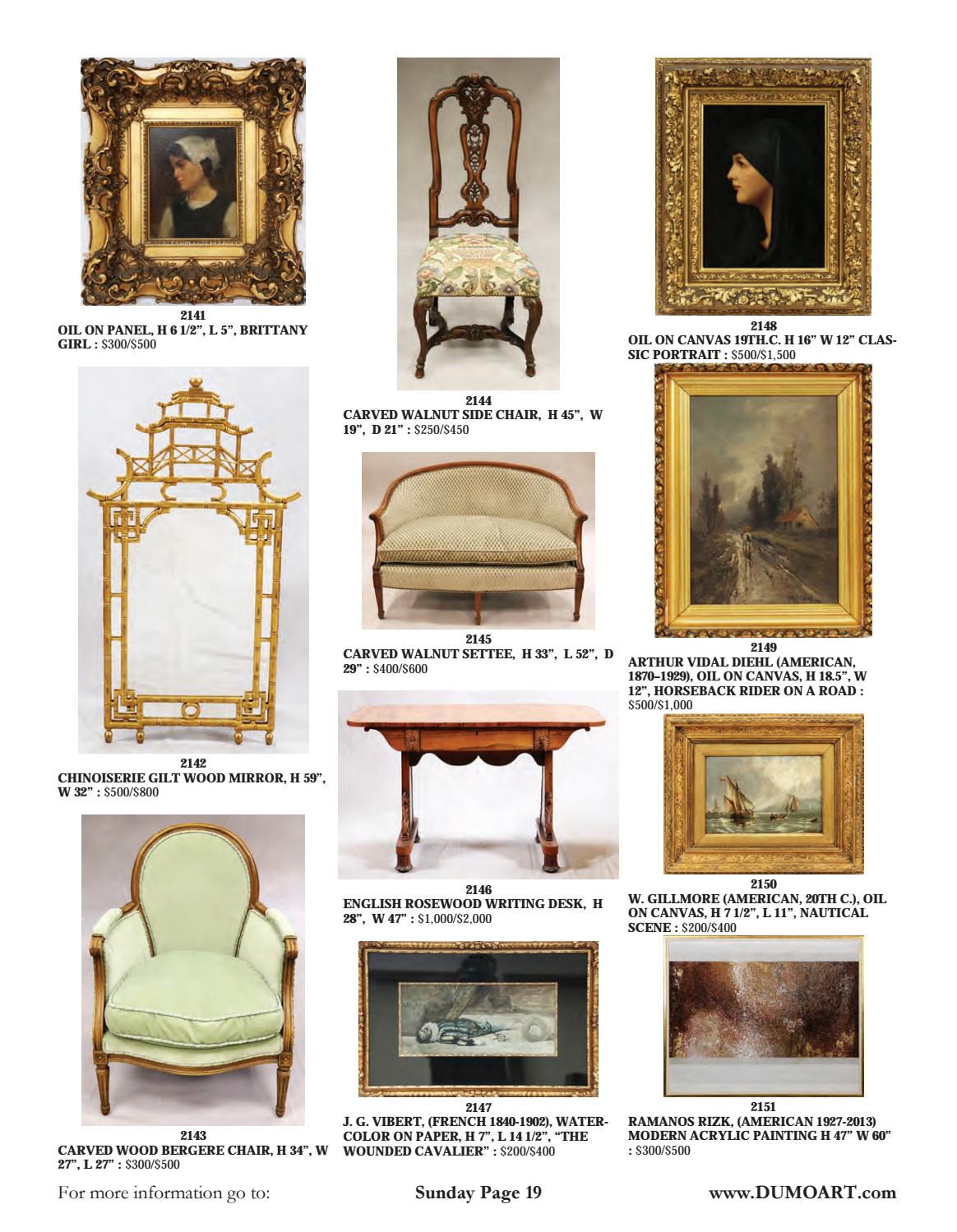 Dumouchelle Art Gallery 2019 01 January Auction By