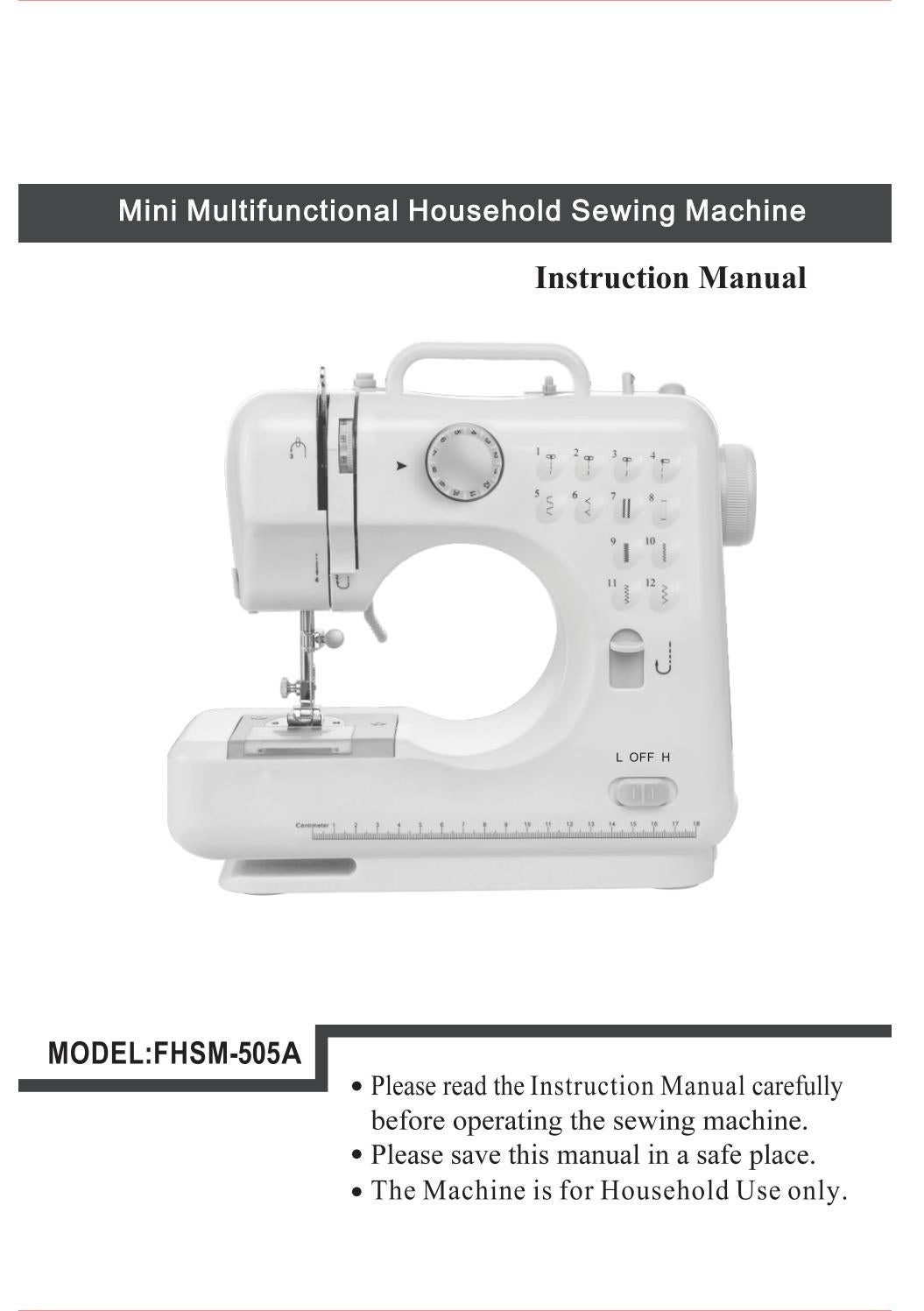 Mini Sewing Machine 505 user guide by ETC Educational Technology