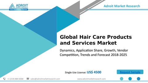 Hair Care Products And Services Market Size Share Trends Vendor