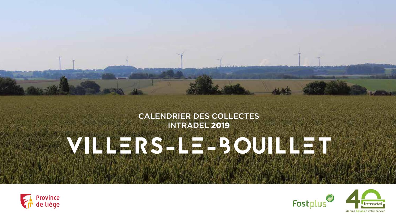 Calendrier 19 Villers Le Bouillet By Intradel Issuu