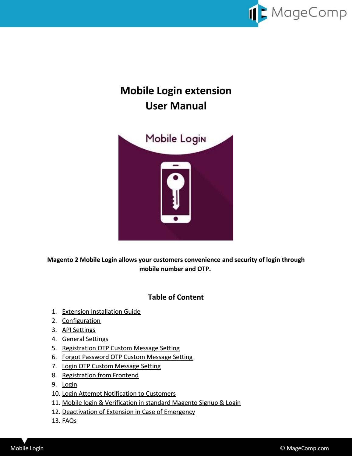 Magento 2 Mobile Login by MageComp - Issuu