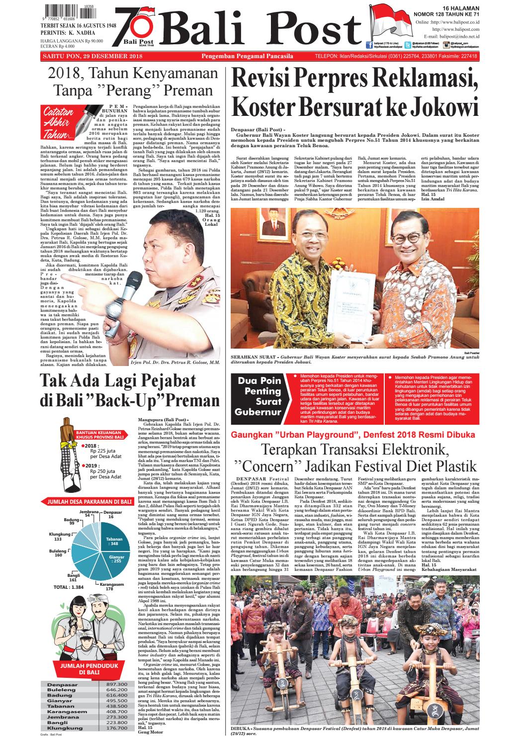 Edisi Sabtu 29 Desember 2018 Balipostcom By E Paper KMB Issuu Edisi Sabtu 29 Desember 2018 Balipostcom By E Paper KMB Issuu