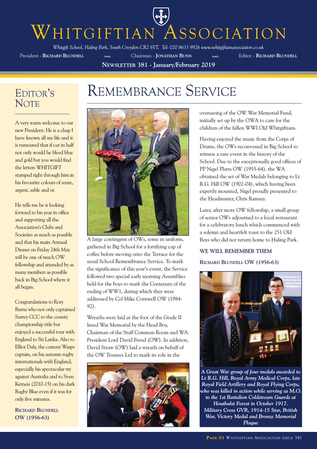 Wa Newsletter Issue 381 January February 2019 By - 