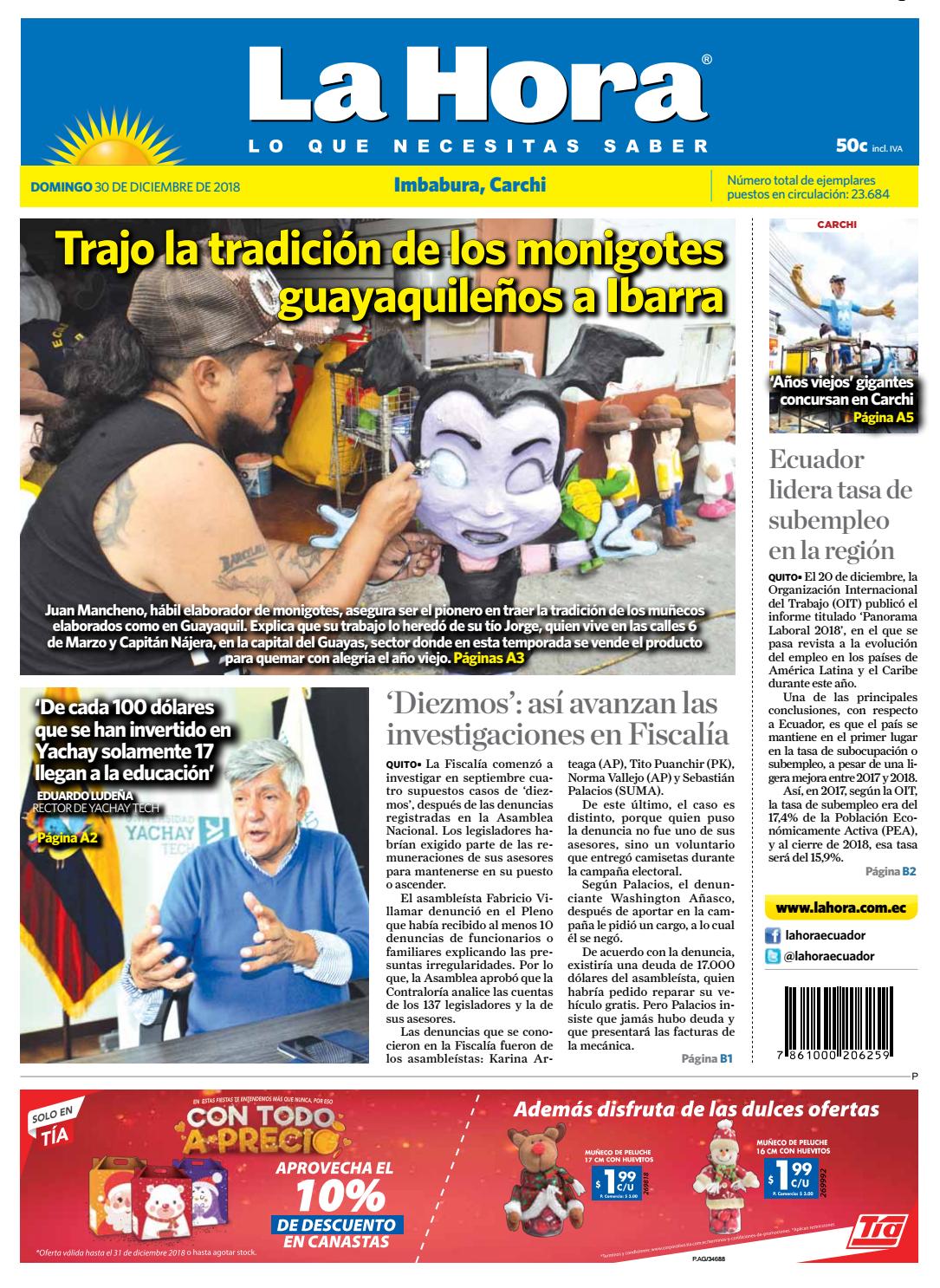 Imbabura 30 De Diciembre De 2018 By LA HORA Ecuador Issuu