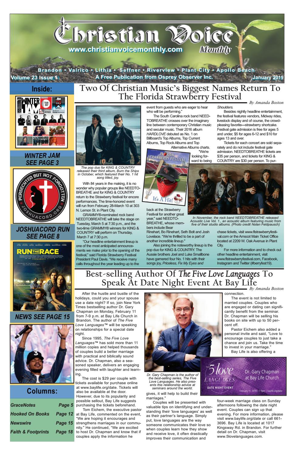 Osprey Observer 2019 01 Christian Voice Monthly By Osprey Observer Issuu Osprey Observer 2019 01 Christian Voice Monthly By Osprey Observer Issuu