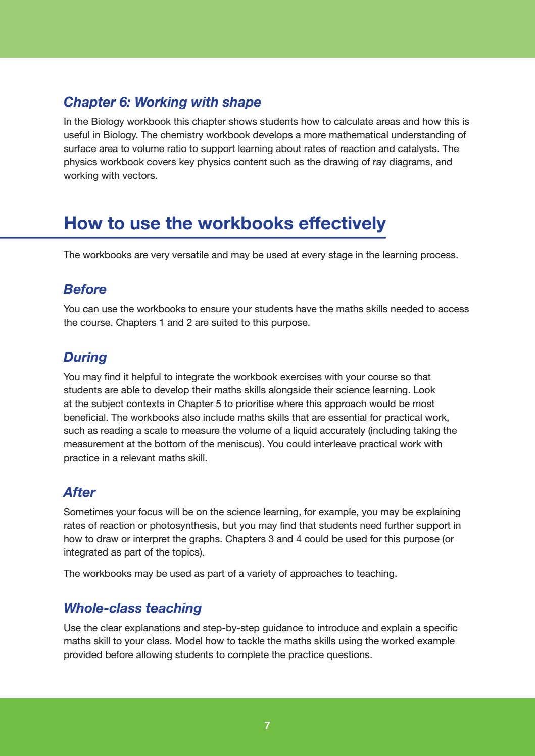 Maths Skills in Science Teacher Support by Cambridge International ...