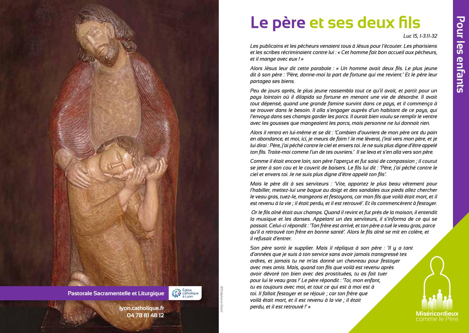 Fiche Le fils prodigue - temps de prière pour les enfants by