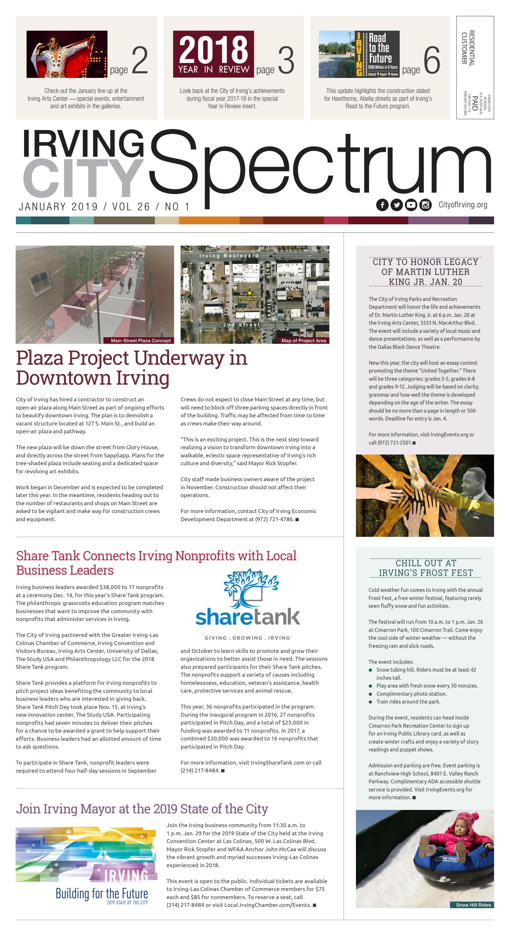 Irving City Spectrum, January 2019 by City of Irving Issuu