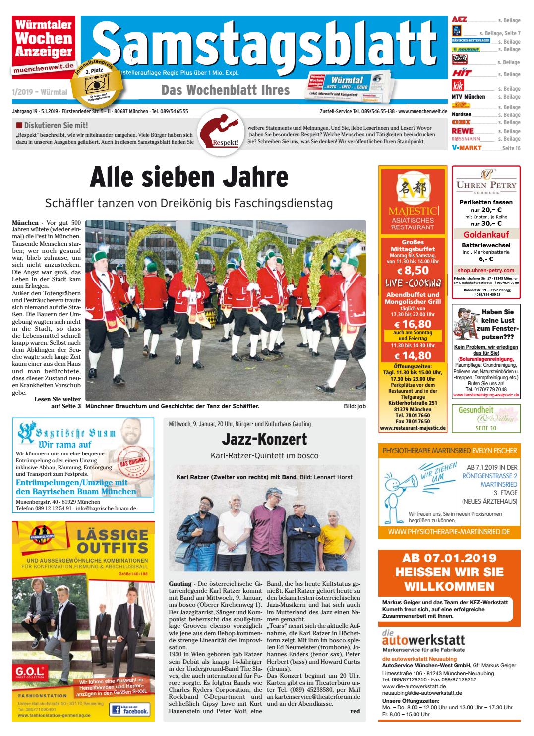 Kw 01 2019 By Wochenanzeiger Medien Gmbh Issuu