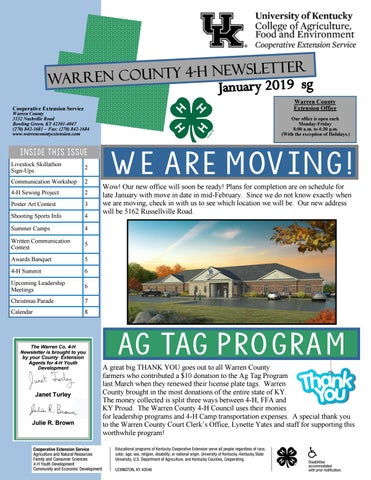 Warren Co. 4-H Newsletter by Warren County Cooperative Extension Service -  Issuu