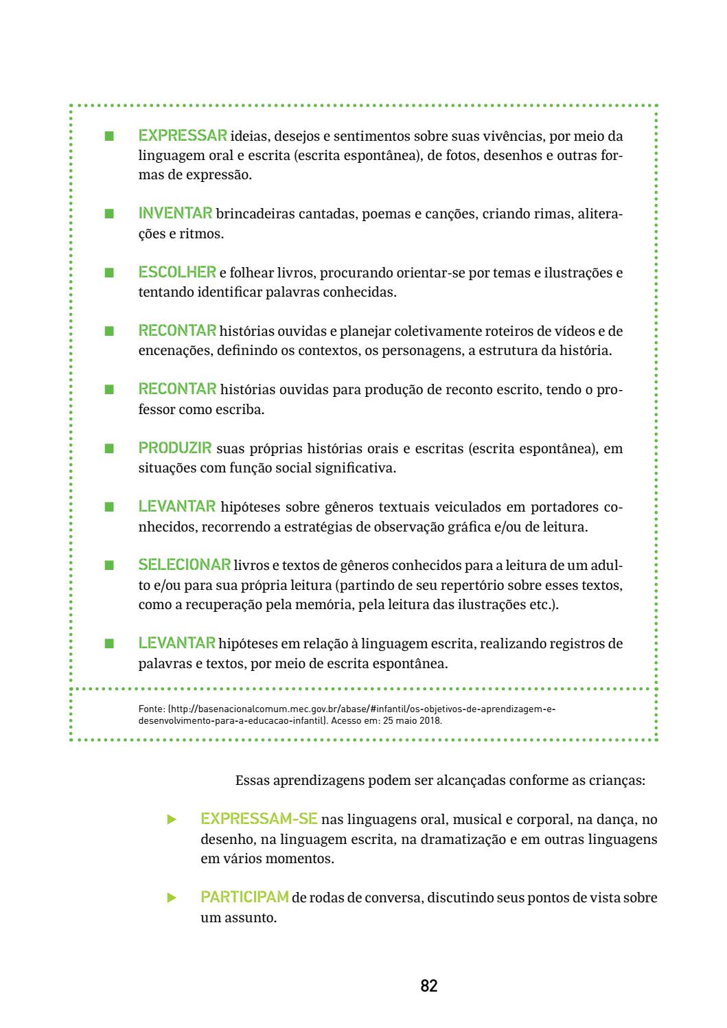 Campos de Experiências  Efetivando direitos e aprendizagens na