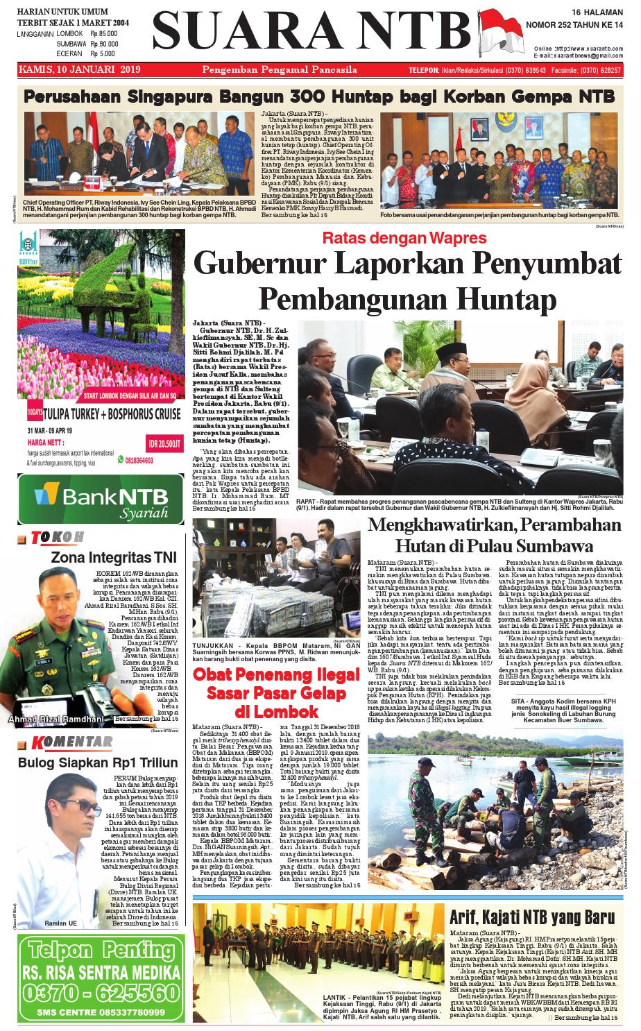 Edisi Kamis 10 Januari 2019 Suara NTB By E Paper KMB Issuu Edisi Kamis 10 Januari 2019 Suara NTB By E Paper KMB Issuu