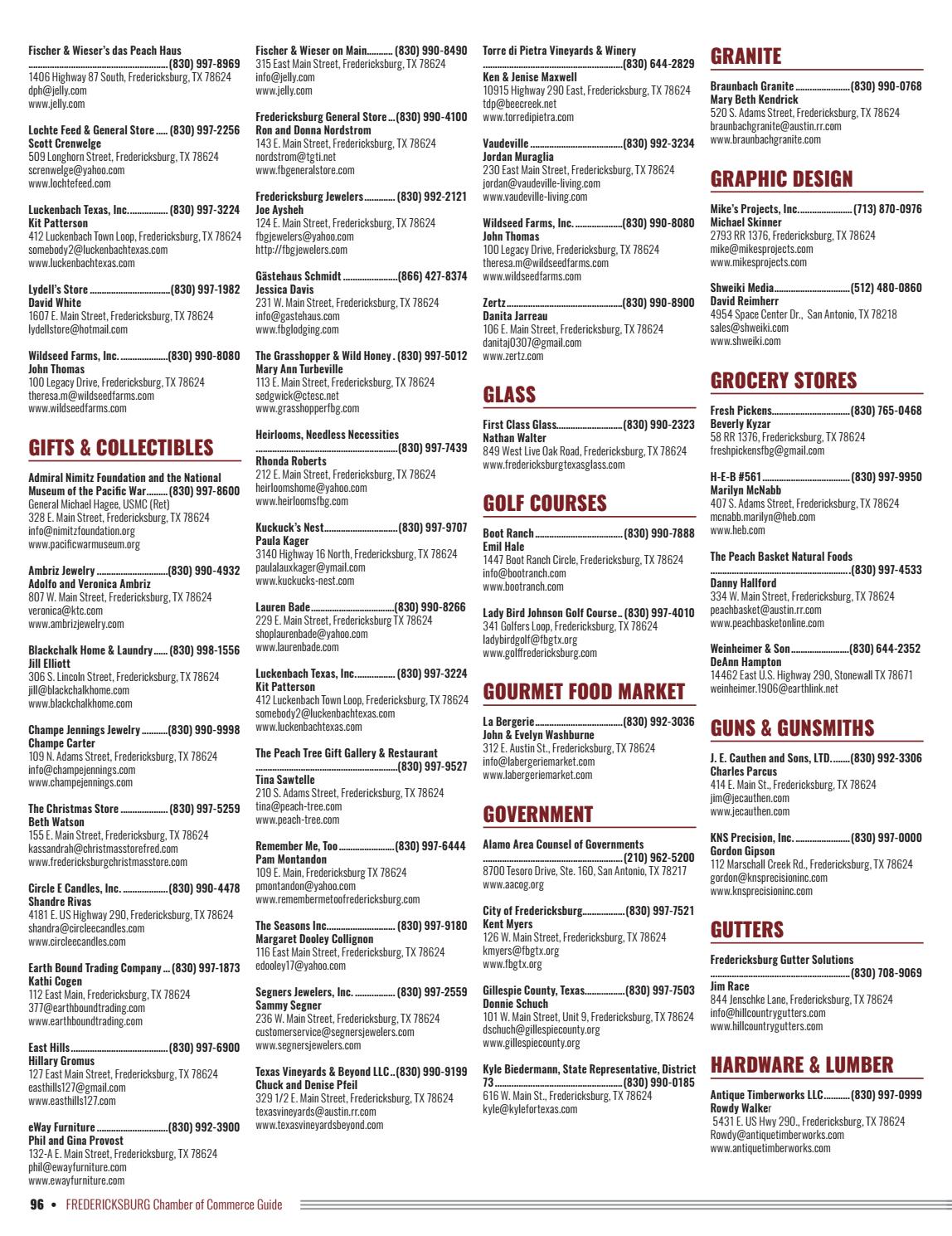 Fredericksburg, Texas Chamber of Commerce Guide by Fredericksburg