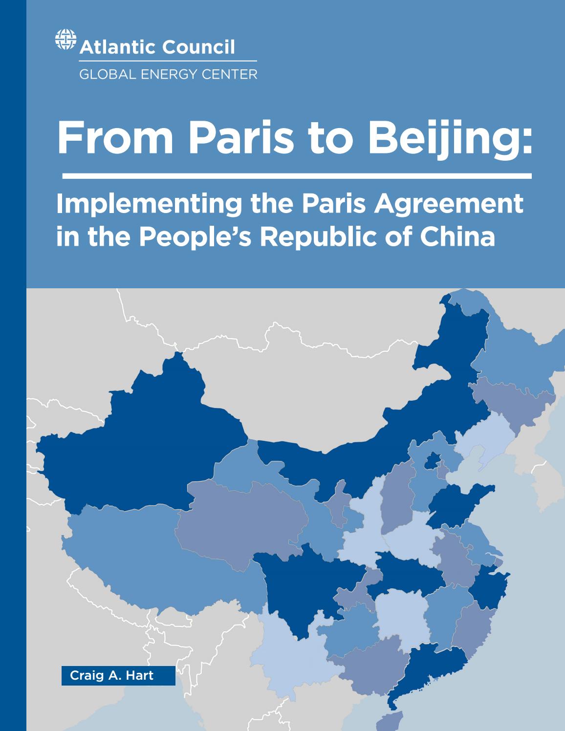 From Paris to Beijing: Implementing the Paris Agreement in the People's ...