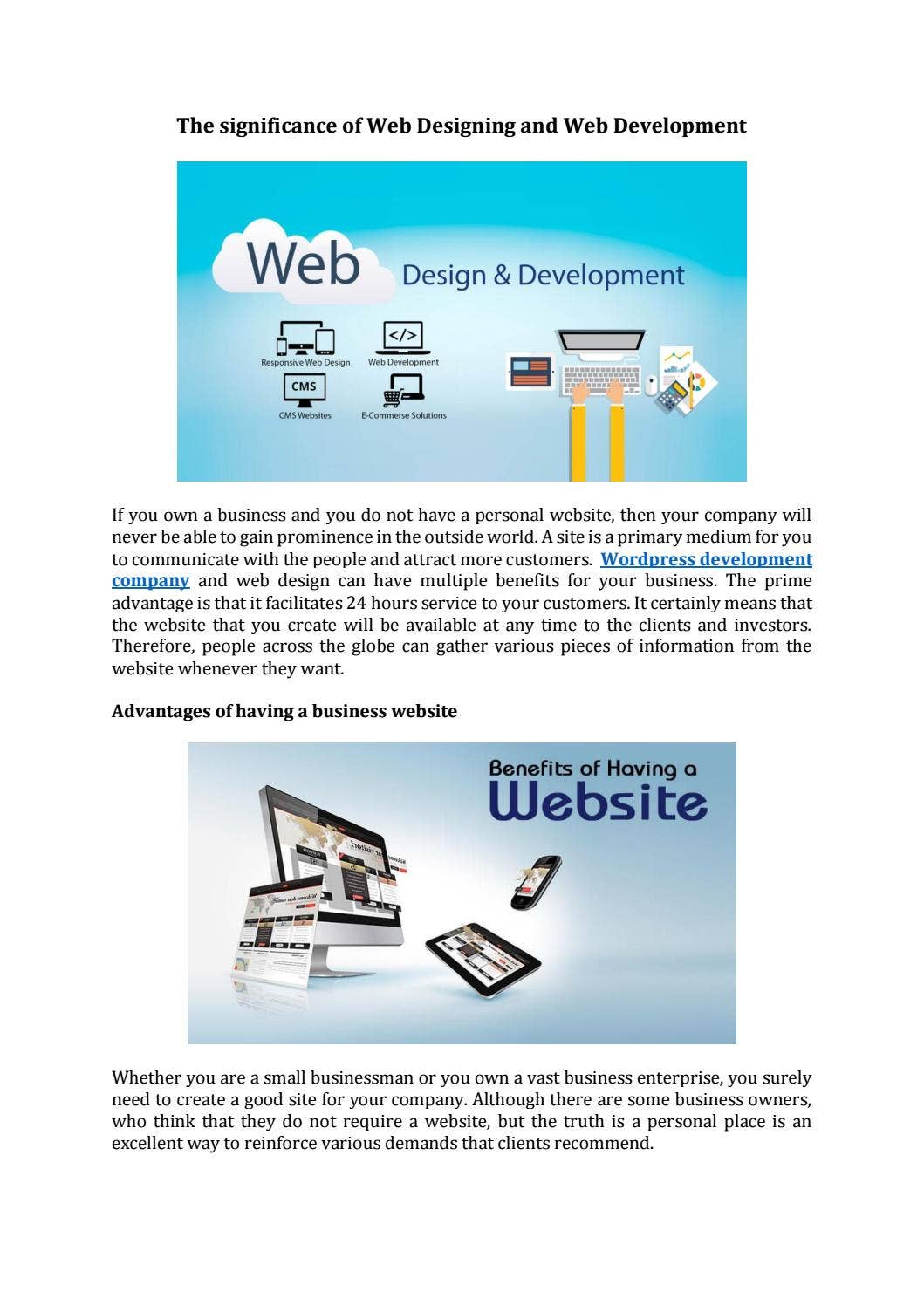 Importance of Web development by digital_seo - Issuu
